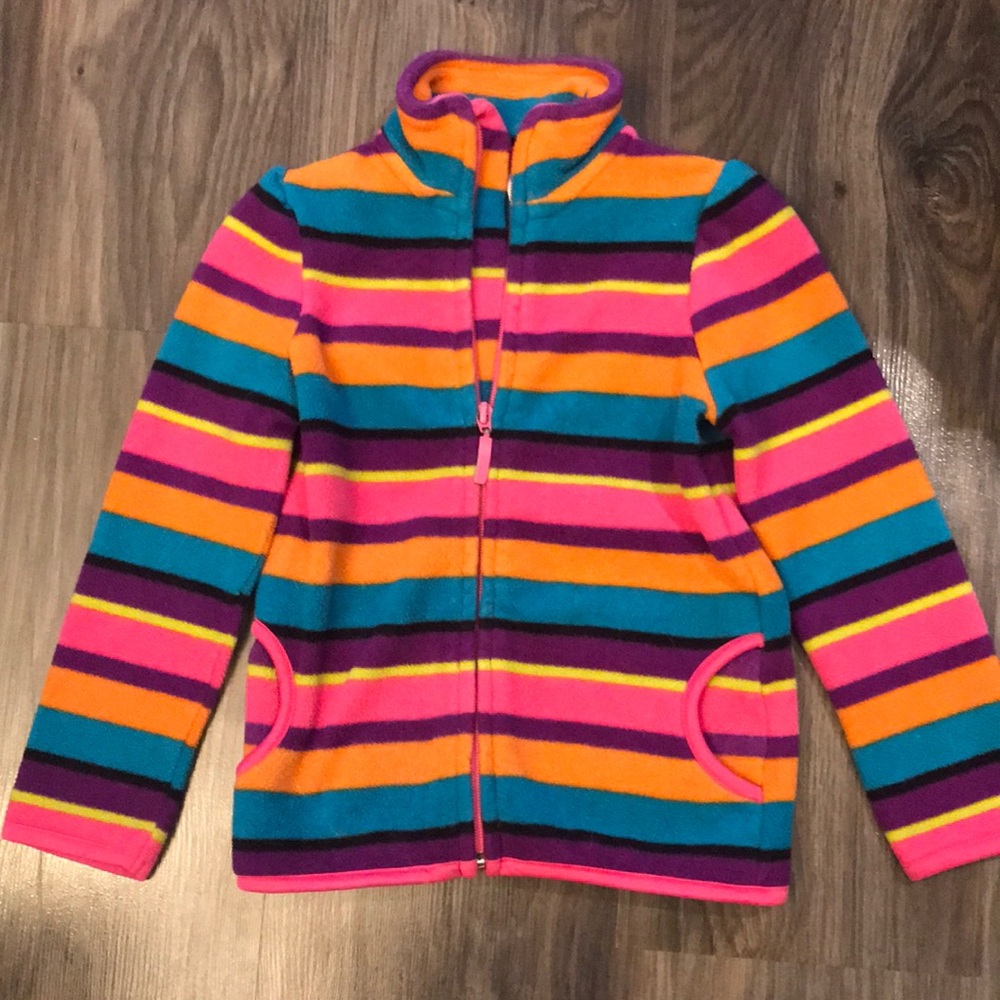 Nevada Fleece Striped Zip Up Sweater